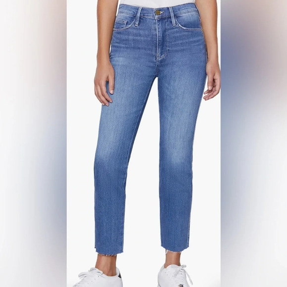 FRAME Le Sylvie Crop high-rise straight fit Jeans - Picture 1 of 9